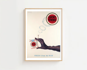 Lucky Strike Plakat - 21 x 29.7 cm (A4) - Nellastore