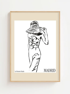 Madrid La Femme Fatale Plakat - 21 x 29.7 cm - Nellastore