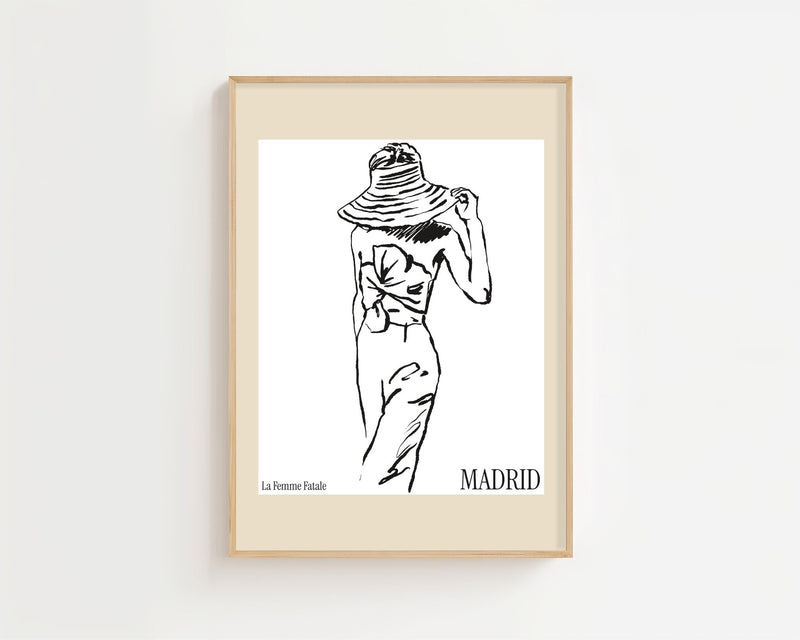 Madrid La Femme Fatale Plakat - 21 x 29.7 cm - Nellastore