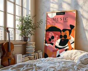 Madrid Music Night Plakat - 21 x 29.7 cm - Nellastore