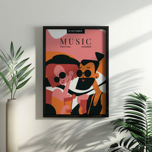Madrid Music Night Plakat - 21 x 29.7 cm - Nellastore
