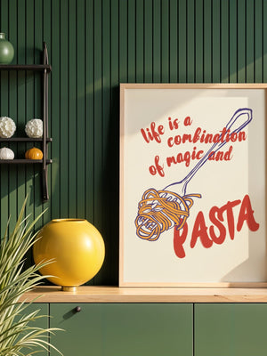 Magic and Pasta Plakat - 21 x 29.7 cm - Nellastore