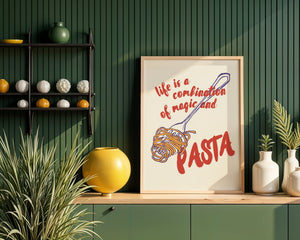 Magic and Pasta Plakat - 21 x 29.7 cm - Nellastore