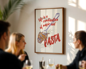 Magic and Pasta Plakat - 21 x 29.7 cm - Nellastore