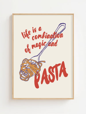 Magic and Pasta Plakat - 21 x 29.7 cm - Nellastore