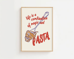 Magic and Pasta Plakat - 21 x 29.7 cm - Nellastore