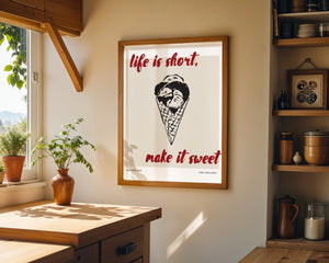 Make It Sweet Ice Cream Plakat - 21 x 29.7 cm - Nellastore