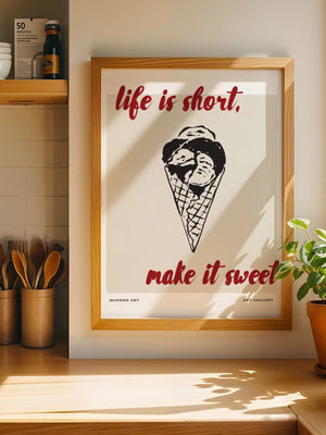 Make It Sweet Ice Cream Plakat - 21 x 29.7 cm - Nellastore