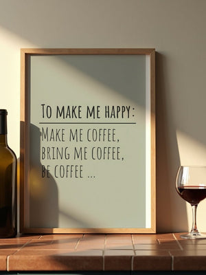 Make Me Happy Plakat - 21 x 29.7 cm (A4) - Nellastore