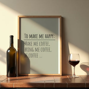 Make Me Happy Plakat - 21 x 29.7 cm (A4) - Nellastore