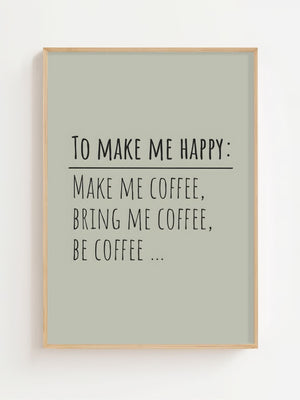 Make Me Happy Plakat - 21 x 29.7 cm (A4) - Nellastore