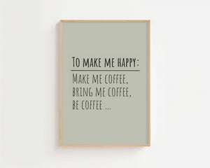 Make Me Happy Plakat - 21 x 29.7 cm (A4) - Nellastore