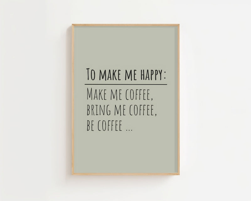 Make Me Happy Plakat - 21 x 29.7 cm (A4) - Nellastore