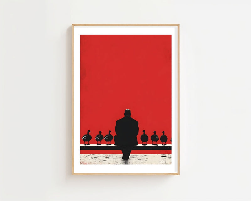 Man And His Ducks Plakat - 21 x 29.7 cm (A4) - Nellastore