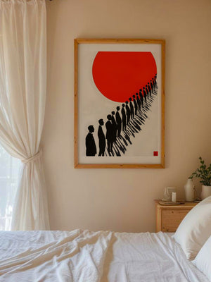 March To The Red Sun Plakat - 21 x 29.7 cm (A4) - Nellastore