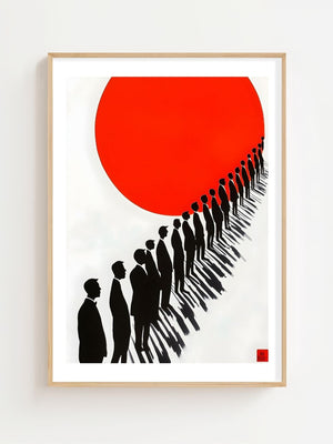 March To The Red Sun Plakat - 21 x 29.7 cm (A4) - Nellastore