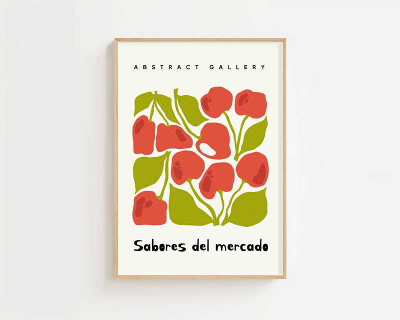 Market Cherries Poster Plakat - 21 x 29.7 cm - Nellastore
