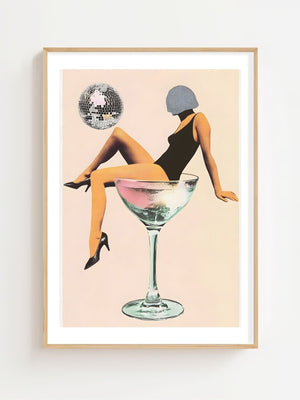 Martini Girl Plakat - 21 x 29.7 cm (A4) - Nellastore