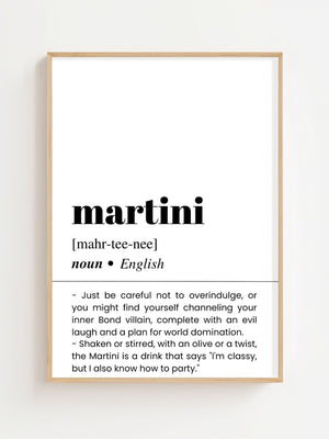 Martini Plakat - 21 x 29.7 cm (A4) - Nellastore