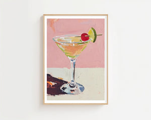 Martini With Lime And Cherry Plakat - 21 x 29.7 cm (A4) - Nellastore
