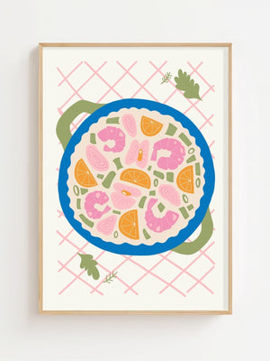 Mediterranean Paella Plakat - 21 x 29.7 cm - Nellastore