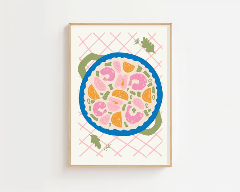 Mediterranean Paella Plakat - 21 x 29.7 cm - Nellastore