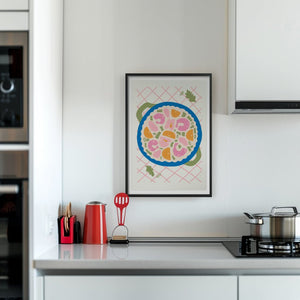 Mediterranean Paella Plakat - 21 x 29.7 cm - Nellastore