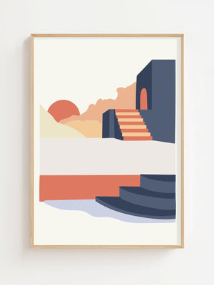 Mediterranean Steps Plakat - 21 x 29.7 cm - Nellastore