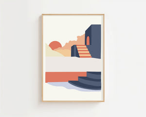Mediterranean Steps Plakat - 21 x 29.7 cm - Nellastore