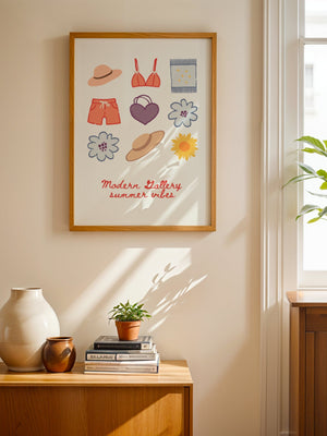 Modern Gallery Summer Vibes Plakat - 21 x 29.7 cm - Nellastore