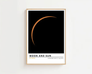 Moon and Sun Plakat - 21 x 29.7 cm (A4) - Nellastore