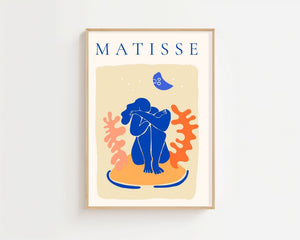 Moon Embrace Matisse Plakat - 21 x 29.7 cm - Nellastore