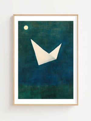 Moonlit Origami Plakat - 21 x 29.7 cm (A4) - Nellastore