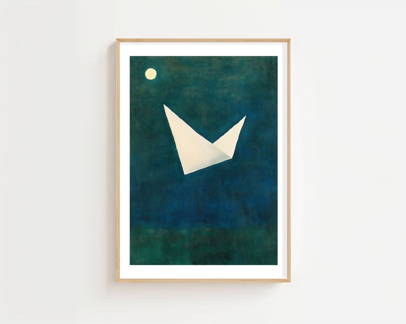 Moonlit Origami Plakat - 21 x 29.7 cm (A4) - Nellastore