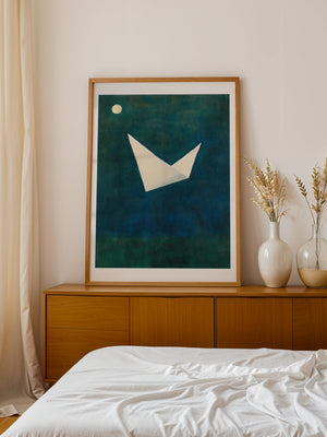 Moonlit Origami Plakat - 21 x 29.7 cm (A4) - Nellastore