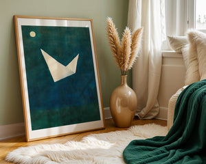 Moonlit Origami Plakat - 21 x 29.7 cm (A4) - Nellastore