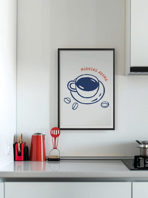 Morning Aroma Coffee Plakat - 21 x 29.7 cm - Nellastore