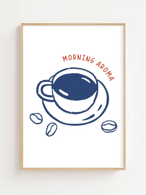 Morning Aroma Coffee Plakat - 21 x 29.7 cm - Nellastore