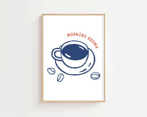 Morning Aroma Coffee Plakat - 21 x 29.7 cm - Nellastore