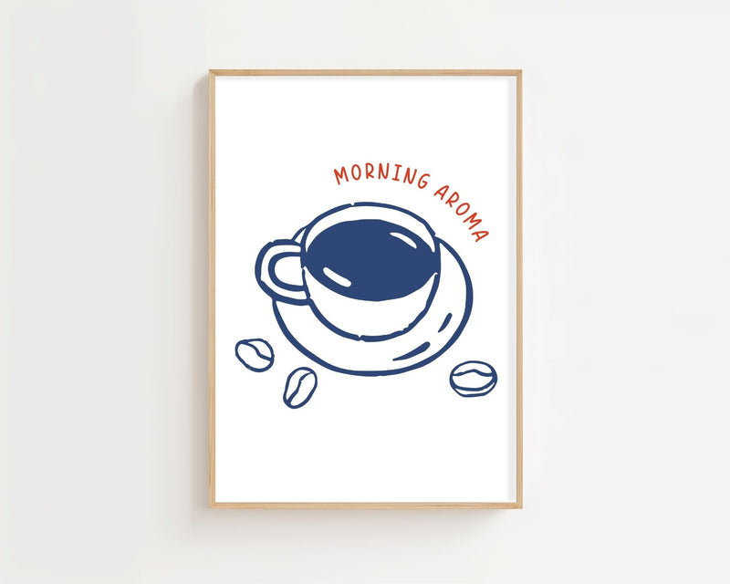 Morning Aroma Coffee Plakat - 21 x 29.7 cm - Nellastore