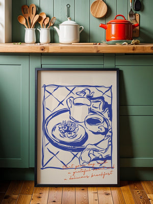 Morning Table Breakfast Plakat - 21 x 29.7 cm - Nellastore
