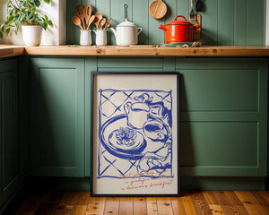 Morning Table Breakfast Plakat - 21 x 29.7 cm - Nellastore
