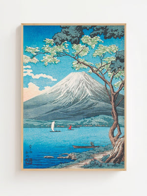Mount Fuji From Lake Yamanaka Plakat - 21 x 29.7 cm (A4) - Nellastore