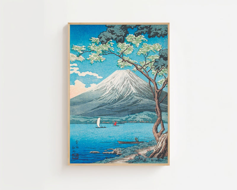 Mount Fuji From Lake Yamanaka Plakat - 21 x 29.7 cm (A4) - Nellastore