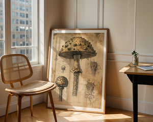 Mushroom Anatomy Plakat - 21 x 29.7 cm (A4) - Nellastore