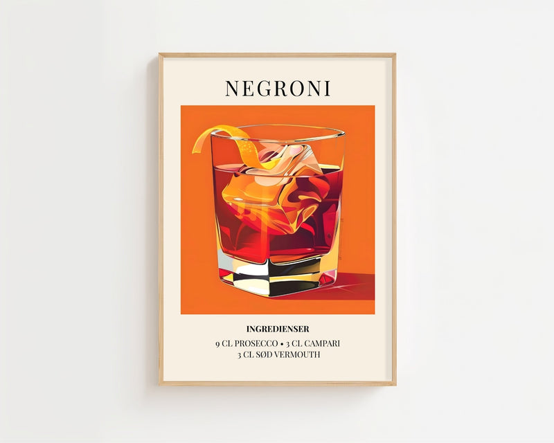 Negroni Plakat - 21 x 29.7 cm (A4) - Nellastore