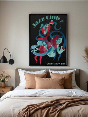 Neon Jazz Club Plakat - 21 x 29.7 cm - Nellastore