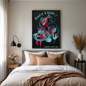 Neon Jazz Club Plakat - 21 x 29.7 cm - Nellastore