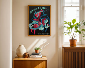 Neon Jazz Club Plakat - 21 x 29.7 cm - Nellastore