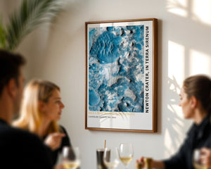 Newton Crater, in Terra Sirenum Plakat - 21 x 29.7 cm (A4) - Nellastore